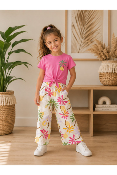 Uğur bebe Tricou pentru fetiță, culoare roz, 95% bumbac, cu șireturi, culoare...