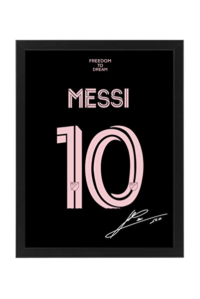 Boomah Accessories Messi Inter Miami CF Autographed Poster with Frame 30x40cm