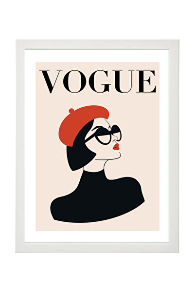 Boomah Accessories Vogue Fashion Girl Design Abstract Wall Art Poster with Fr...