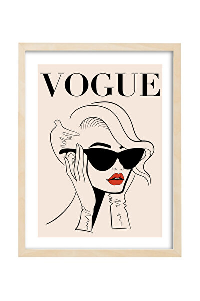 Boomah Accessories Vogue Fashion Girl Design Abstract Wall Art Poster with Fr...