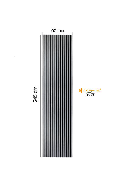 Akupanel Plus 60x245 Cm Gri Meşe Renk Akustik Ahşap Duvar Paneli