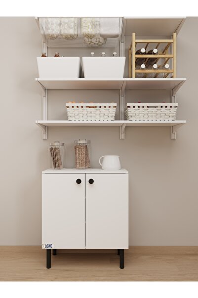 LİGNO MOBİLYA Modern Çok Amaçlı Mini Dolap - 2 Raflı Komodin, Banyo & Mutfak ...
