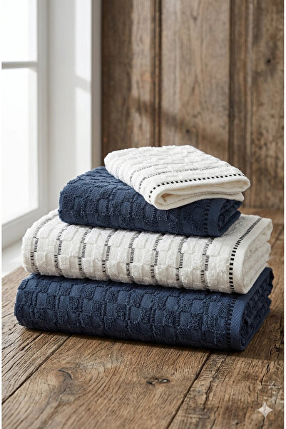Özdilek Nev Brand Lica Towel Set 4 Pieces (Nev Is a Brand Belonging to the Öz...