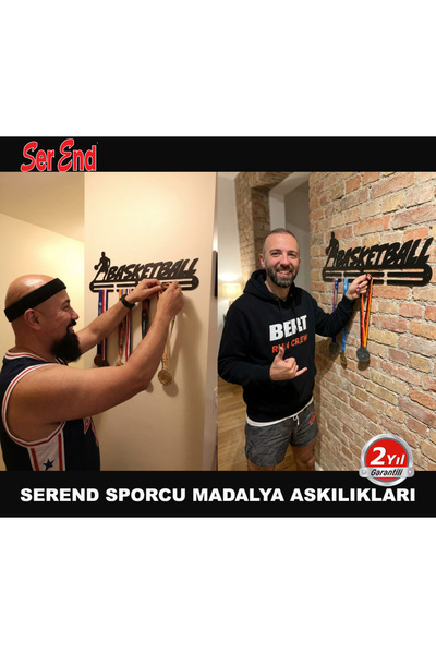 Serend BASKETBOL Madalya Askılığı, Madalya Askısı, Duvara Monte Madalya Tutucu, Ödül Duvar Askılığı