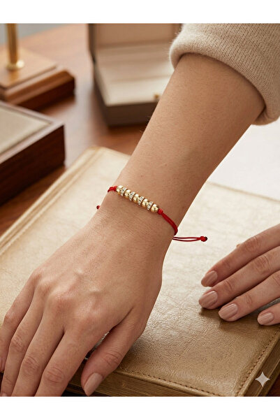 MAISON XAURYN Red String Zircon Stone Adjustable Lucky Bracelet