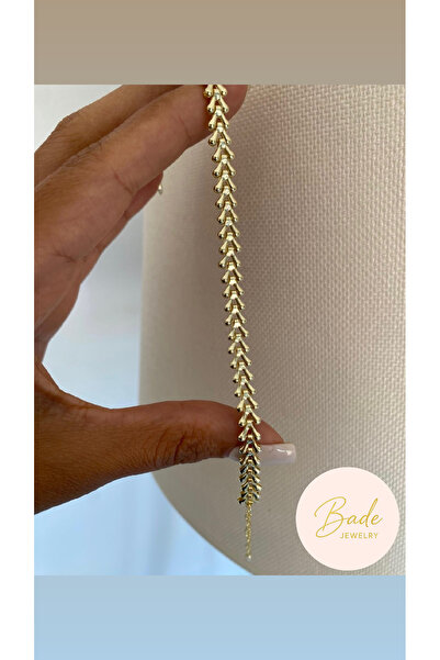 Bade Jewelry Fd Gold Sergeant Model Stylish Anti-Tarnish Steel Anklet
