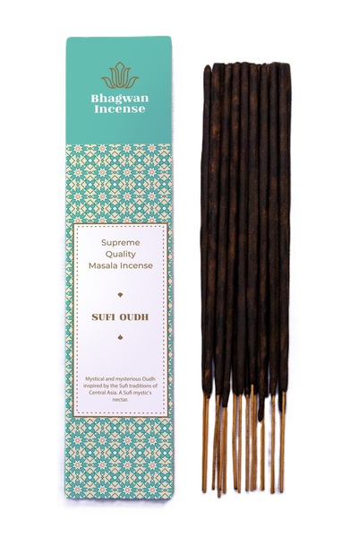 Bhagwan Incense Oud Sufi - bețișoare parfumate masala naturale premium, 15g