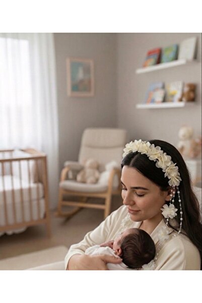 Çınar Aksesuar Coroană de maternitate și coroană de mamă cu detalii florale r...