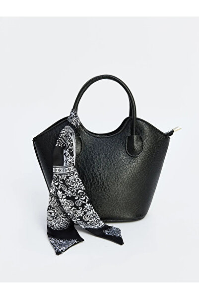 LC Waikiki Women's Shoulder Bag with Black Scarf Detail