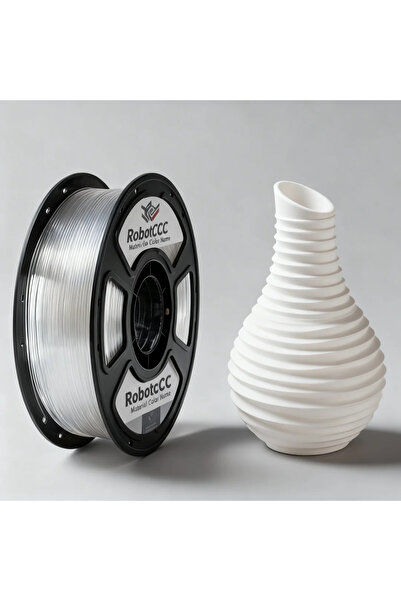 robotgcc مادة طباعة ثلاثية الأبعاد شفافة من PETG بسمك 1.75 مم، 1 كجم، خيوط PE...