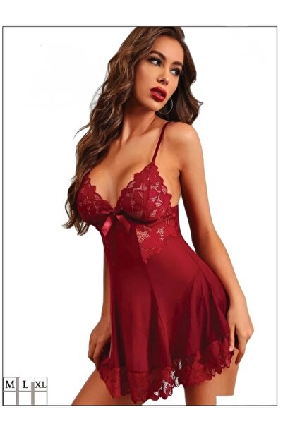 Nice Model لانجري بيبي دول فستان نوم- مزيج الحرير والدانتيل الفاخر