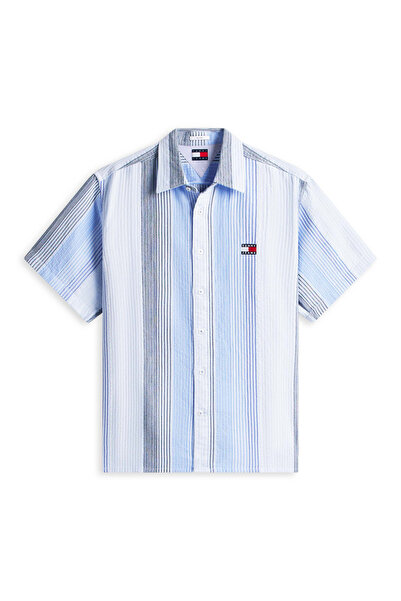 Tommy Jeans Mavi Erkek Regular Fit Desenli Gömlek DM0DM22789C3Q Mavi Gömlek