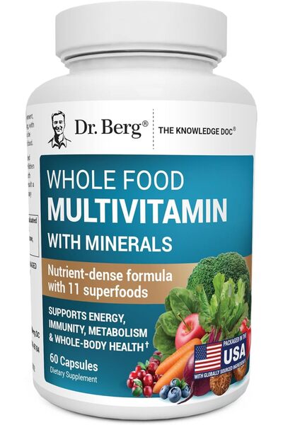 Dr. Berg Nutritionals دكتور بيرج مكمل غذائي متعدد الفيتامينات مع المعادن النا...