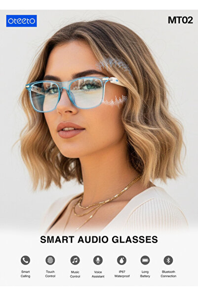 OTEETO MT02 Smart Audio Glasses with Bluetooth Calling Touch Control, Voice A...