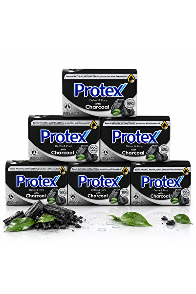 Protex Set of 6 Protex® Charcoal Detox & Pure soaps, 6 x 90 g – with activate...