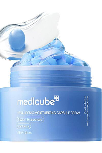 Medicube Ultra Hyaluronic Acid Low Molecular Capsule Cream provides deep hydr...
