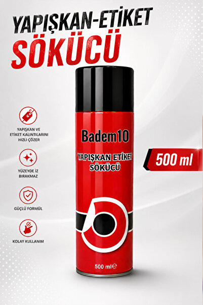 Badem10 Etiket Yapışkan Barkod Zift Sökücü Temizleme Spreyi Sticker Çıkarıcı ...