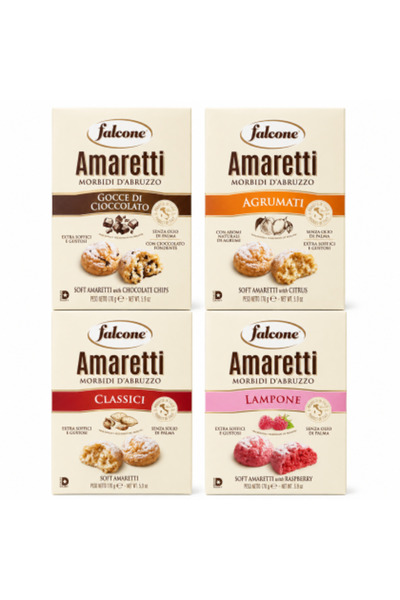 Falcone Set – Amaretti moi din Abruzzo, 4 x 170 g, arome asortate