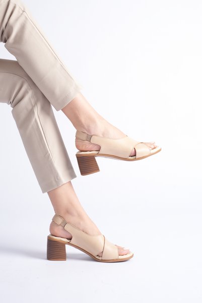 aka prestij ayakkabı comfort Genuine Leather Orthopedic Poly Sole Cross-Band Women's Sandals Prs9026