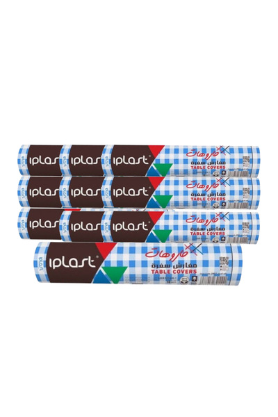 iplast Cardboard |   E-Plast |   Karohat Tablecloths 100 X 120 cm - 10 Blue T...