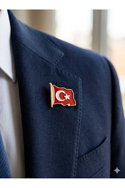 Ö ÖZMERT ASKERİ MALZEME Büyük Türk Bayraklı Yaka Rozeti