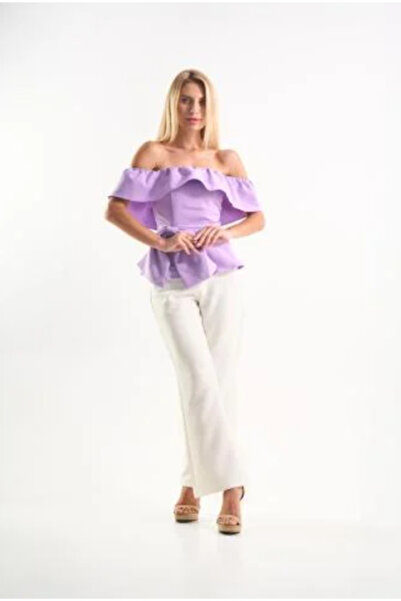 2TRENDY White Straight-Cut Trousers