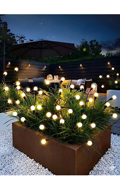 isometric 6 Led'li Sarı Güneş Enerjili Bahçe Aydınlatması Balkon Lamba Solar ...