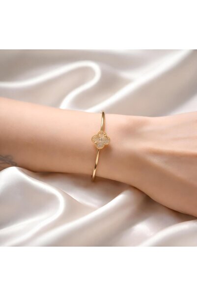 ACCESORİOS Gold Yonca Kelepçe