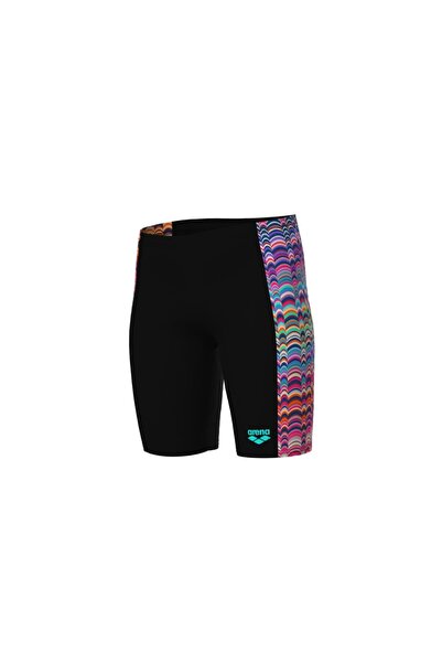ARENA ملابس سباحة للأولاد من نوع ONDULATION SWIM JAMMER باللون الأسود متعدد ا...