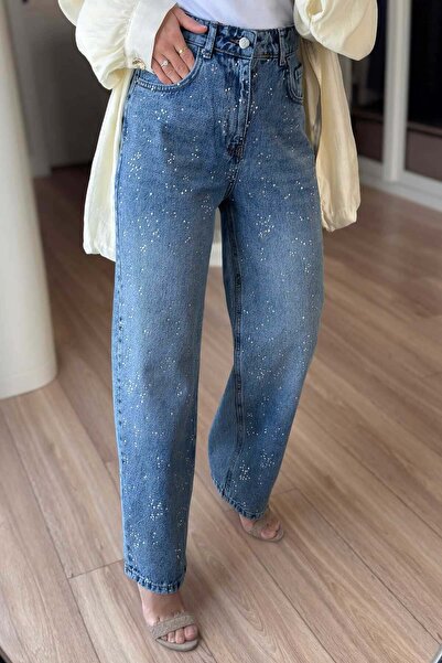 Ka Hijab High Waist Stone Mom Jean