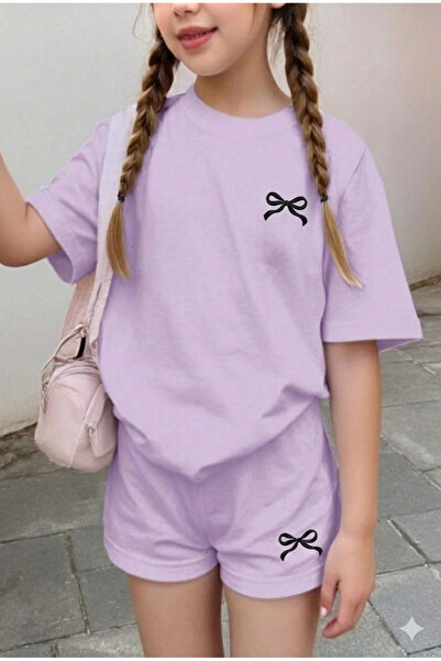 Kids Summer Lila Tiny Ribbon Print Top and Shorts Set