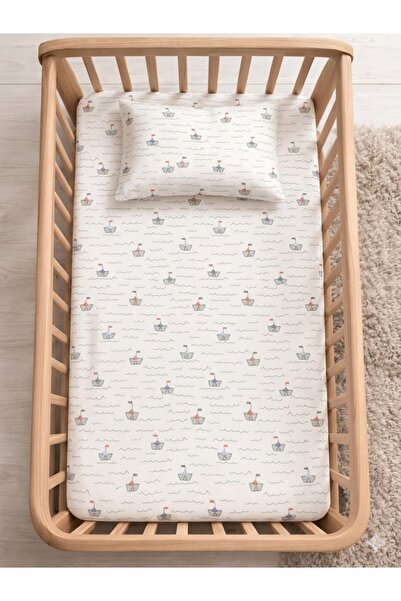 SUVAY 100% Cotton Elastic Baby Bed Sheet I + Pillowcase |   Park Bed 60X120 7...
