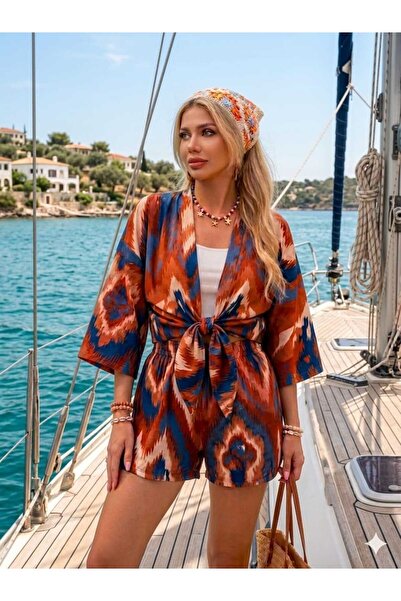 Butik MODA KADIN KİMONO ŞORT TAKIM
