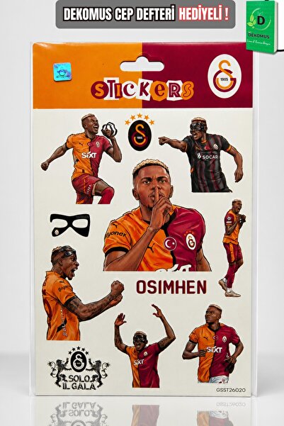 Galatasaray x Dekomus Lisanslı "Victor Osimhen" Sticker Sheet