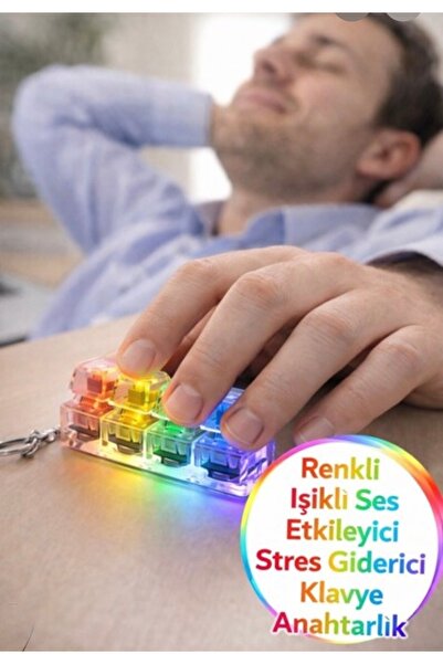 Toy Işıklı stres klavye anahtarlık