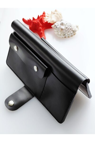 LUNA LUSTER Genuine Leather Large Size Portfolio Wallet Handbag with Phone Co...