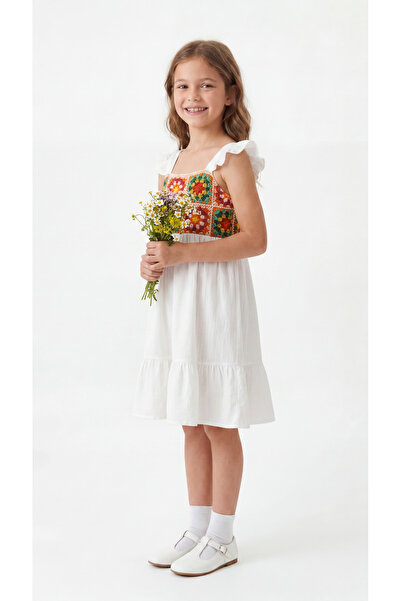 Mışıl Kids Knitted Detailed Girls' Dress
