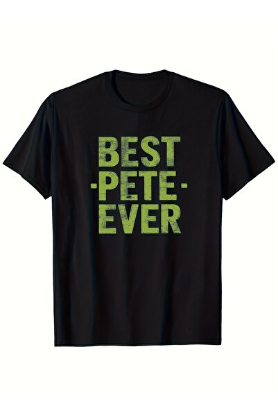 Aura YIO تي شيرت صيفي كاجوال للرجال مطبوع عليه "Best Pete Ever".