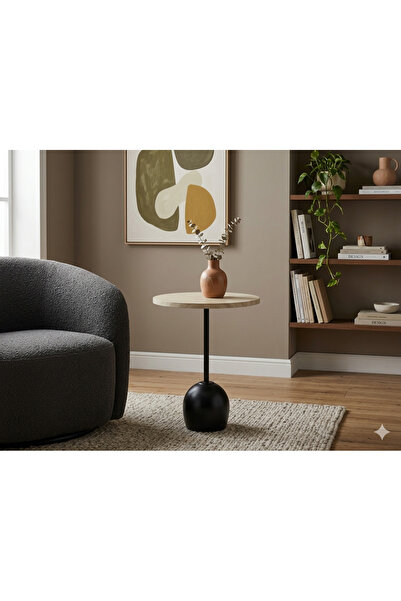 IconStore طاولة خدمة مفرد خشب - 50X45 سم - بني