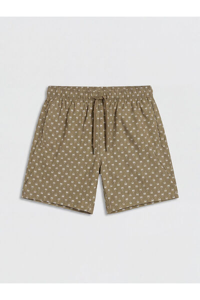 LC Waikiki Beige Short Length Patterned Men's Swim Shorts from Güli̇s Gi̇yi̇m