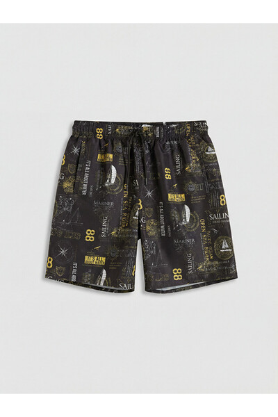 LC Waikiki Anthracite knee length patterned men's swim shorts from gulis clot...