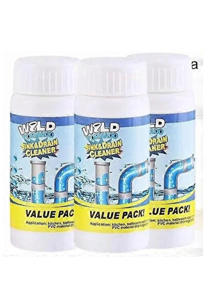 Trendily Set de 3 soluții pentru desfundarea țevilor, 110g, 10.5x3cm, pentru ...