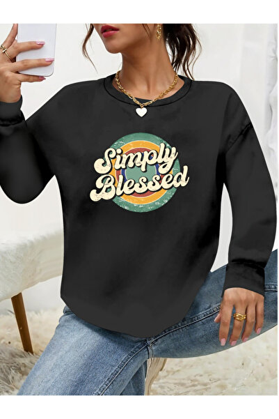 Efnaz style    Women's Long Sleeve Crew Neck Viscose Two Thread Blouse