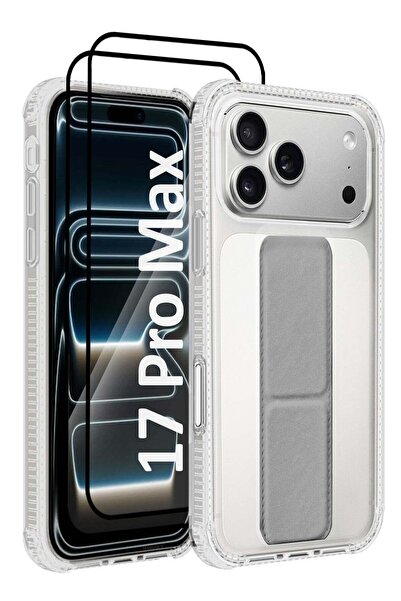 Margoun 3 Packs Finger Grip Clear Case Cover for iPhone 17 Pro Max - Kickstan...