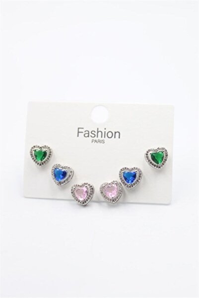 atastore2017 Heart Set Earrings - Silver