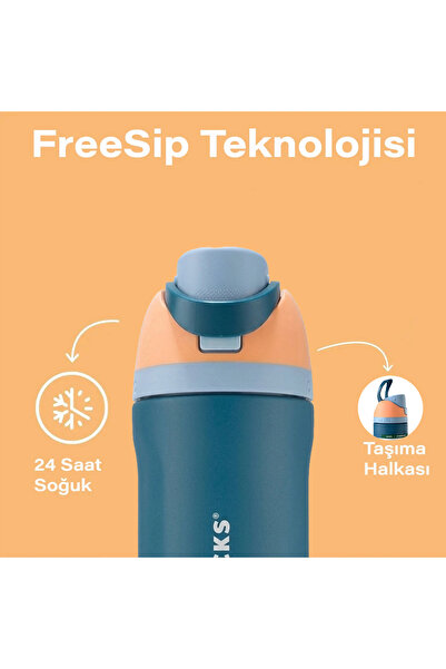Starbucks Owala Pipetli Termos Özellikli Mavi Suluk Su Şişesi Limited Edition 710ml