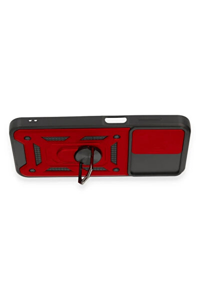 Generic Brand Galaxy M14 5g Case Pars Silicone with Lens Ring - Red