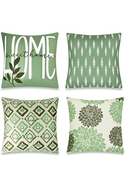 Geila Set de 4 huse de pernă pentru exterior, 45x45cm, din catifea olandeză, ...