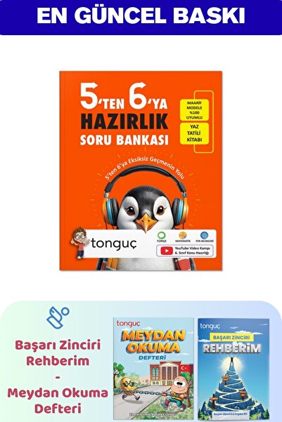 Tonguç Yayınları 5'ten 6'ya Hazırlık Kitabı - Meydan Okuma + Başarı Zinciri