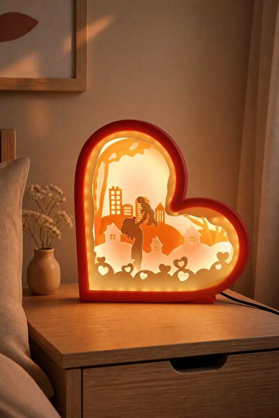 Layera Home Kalp Tasarımlı USB Led Bebek Gece Lambası – Dekoratif Çocuk Odası...